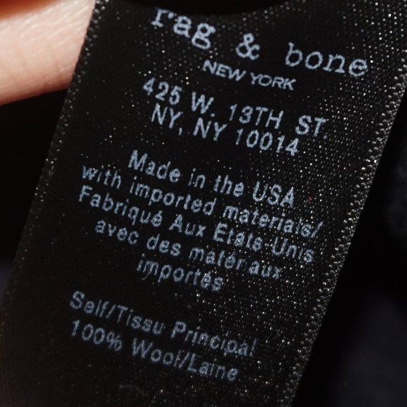 Rag & Bone Navy Wool Blazer jacket 4 - Picture 7 of 11